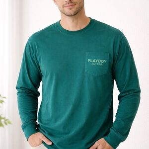 Playboy Surf Club Long Sleeve Shirt Size L Streetwear Y2K Skater Surf Style